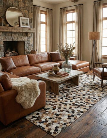 5' x 7' 11 Cowhide - Patchwork Rug