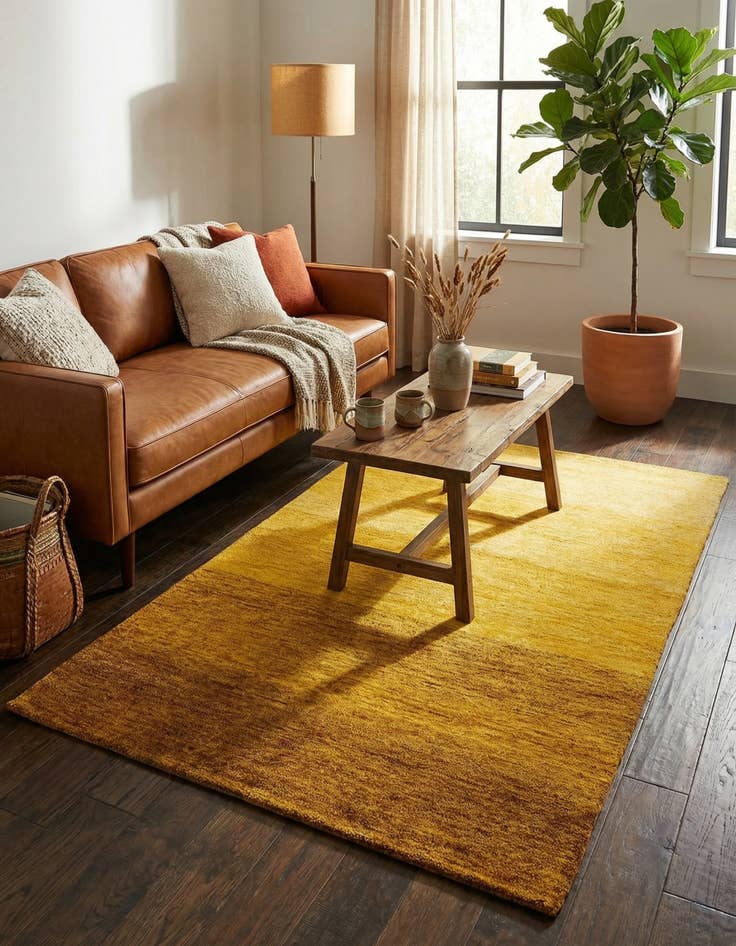 Detail image of  4' x 5' 11  Hand Knotted Kashkuli Gabbeh Wool Rug