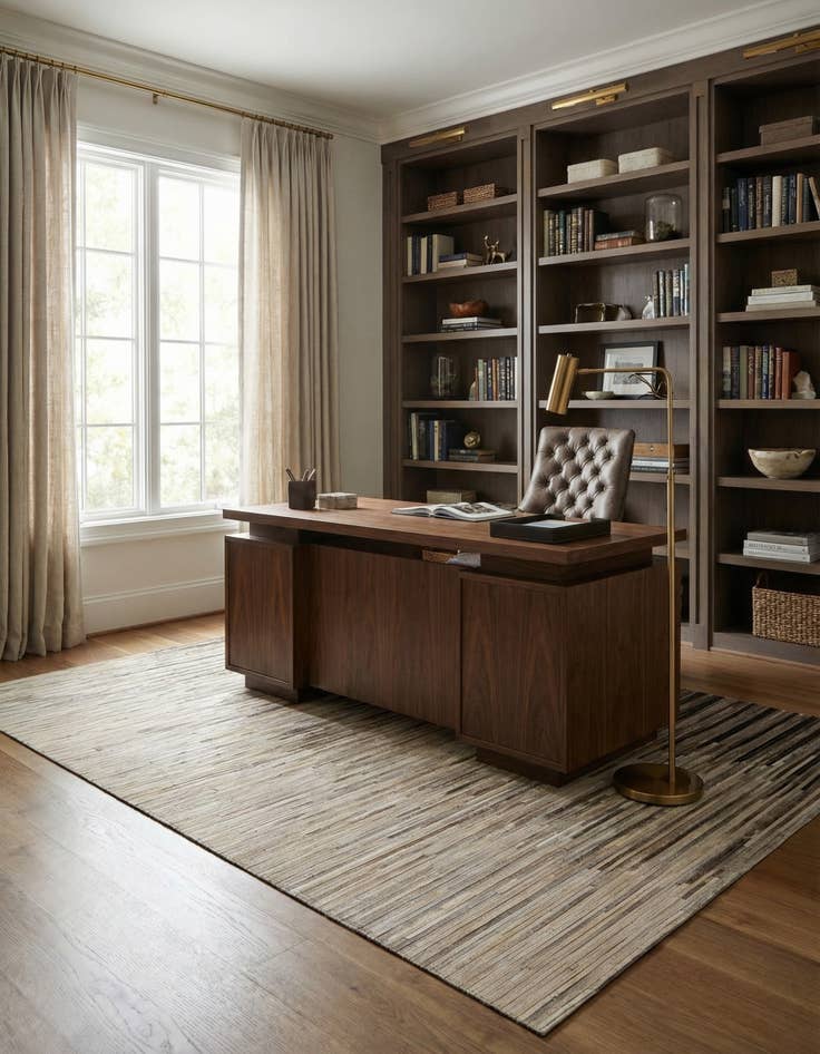 Detail image of  5' 4 x 7' 6 Cowhide - Patchwork Rug