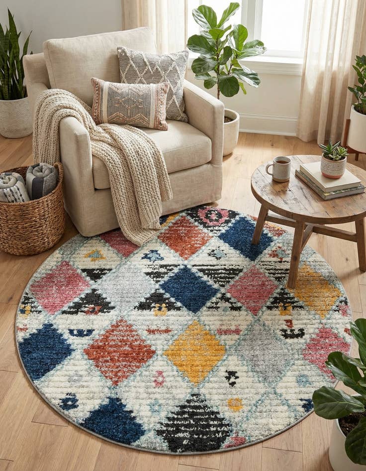 Detail image of 4' x 4' Morocco Round Rug