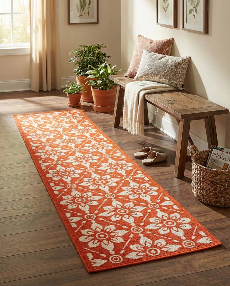 Detail image of 2' x 8' Easy-Clean Lattice Indoor / Outdoor Runner Rug