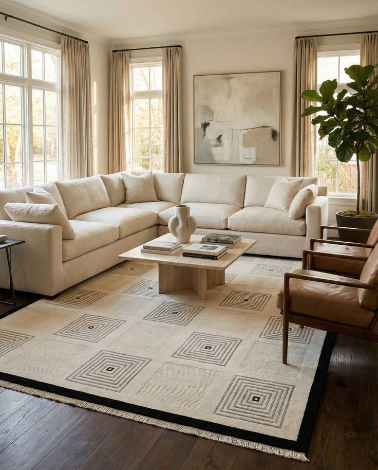 Detail image of 8' 2 x 11' 4 Hand Knotted Darya Wool Rug