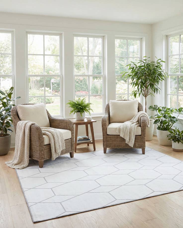 Detail image of 5' 3 x 7' 7 Washable Timeless Rug