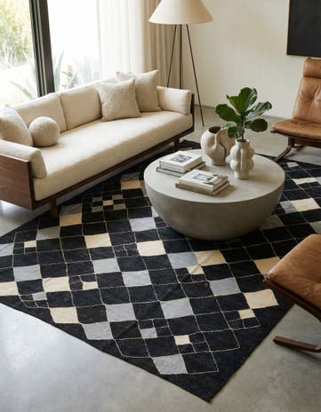 8' 2 x 9' 7 Hand Woven Kilim Modern Wool Rug
