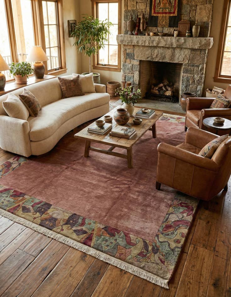 Detail image of  8' 4 x 10'  Hand Knotted Tibet Wool Rug