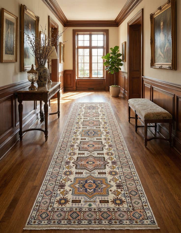 Detail image of 2' 7 x 15' 5 Ardabil Runner Rug