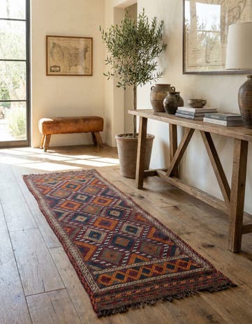2' 3 x 8' 4 Hand Knotted Kilim Fars Persian Wool Runner Rug