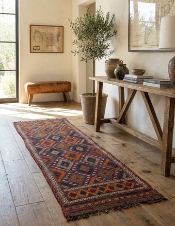 2' 3 x 8' 4 Hand Knotted Kilim Fars Persian Wool Runner Rug