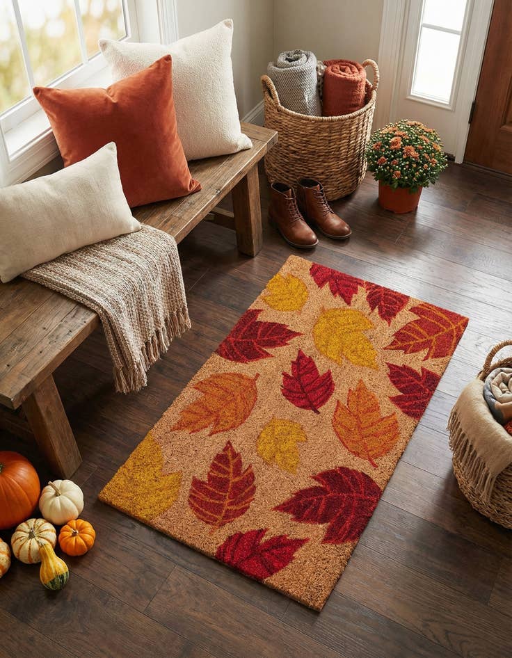 Detail image of  1' 6 x 2' 6 Fall Leaves Doormat
