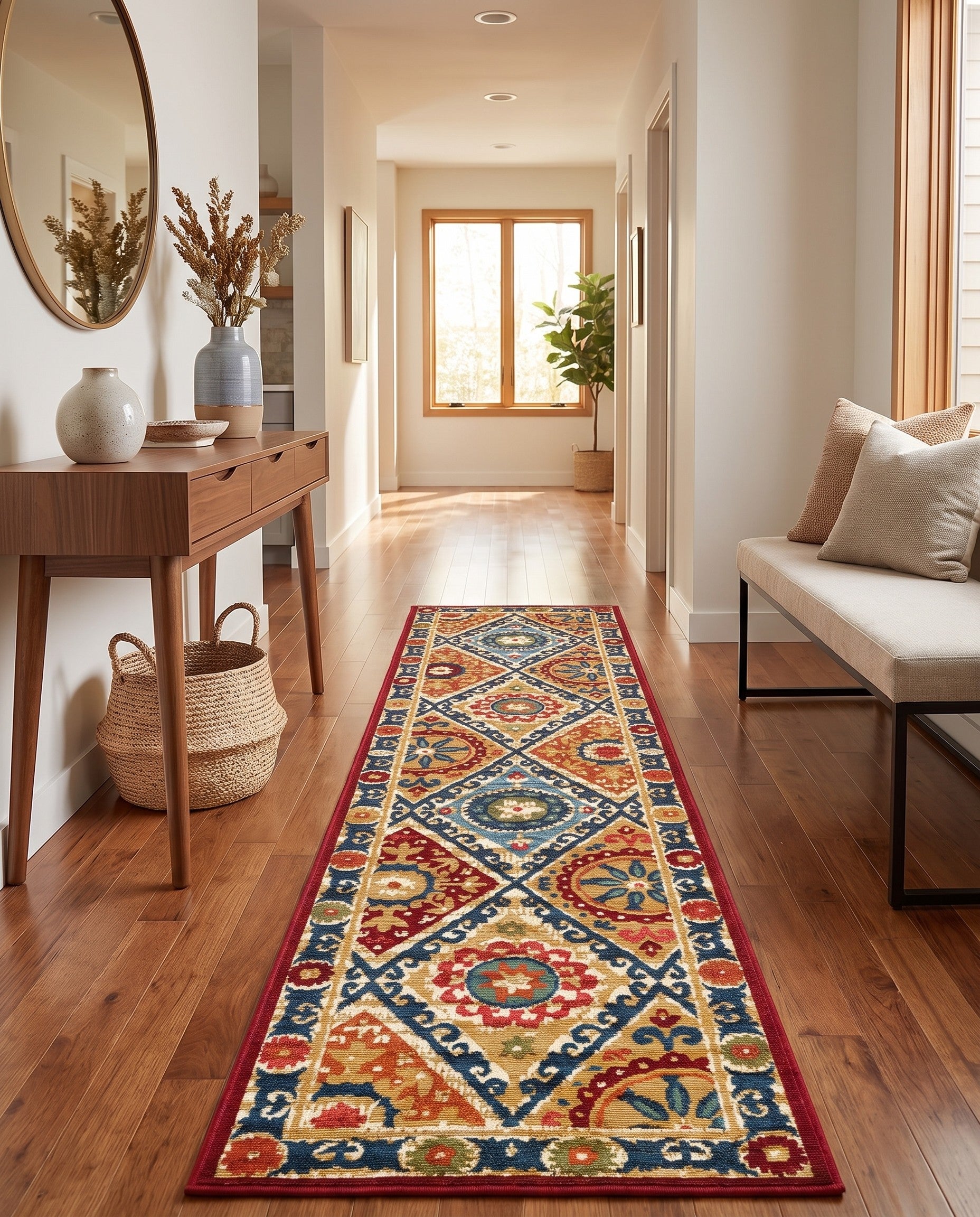 2' x 8' Easy-Clean Modern Indoor / Outdoor Runner Rug