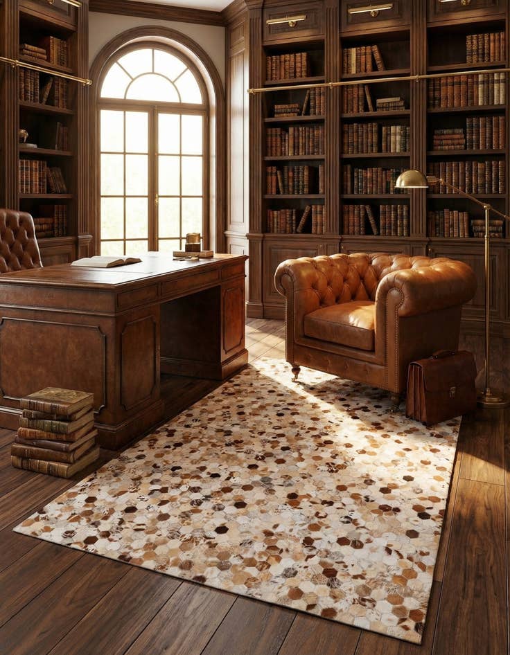 Detail image of 5' 1 x 8' Cowhide Rug