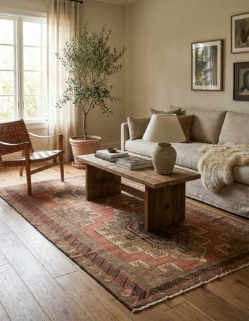 3' 6 x 6' 5 Hand Knotted Ultra Vintage Persian Wool Rug