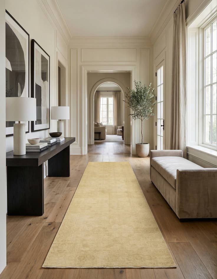 Detail image of 6' 5 x 19'  Hand Knotted Over-Dyed Ziegler Runner Rug