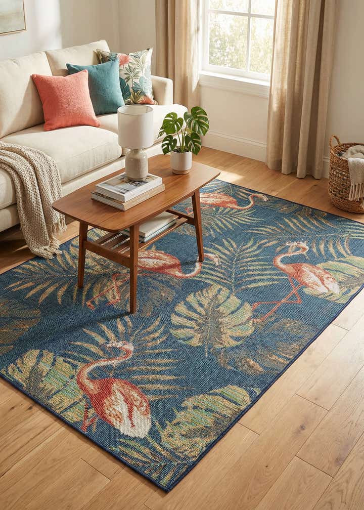 5' 3 x 7' 7 Easy-Clean Baja Indoor / Outdoor Rug