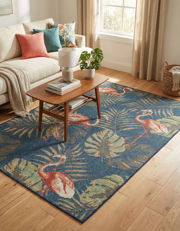 Detail image of  5' 3 x 7' 7  Washable Baja Indoor / Outdoor Rug