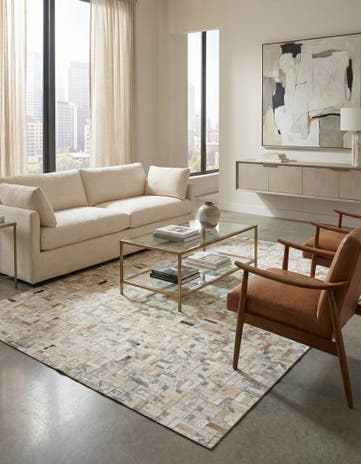 4' 11 x 8' 1 Cowhide Stocks Rug