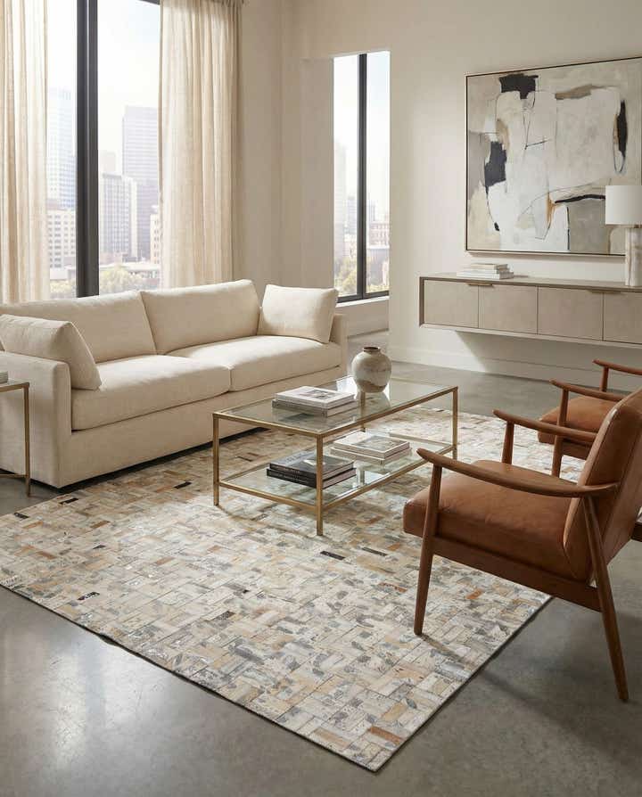 4' 11 x 8' 1 Cowhide Stocks Rug