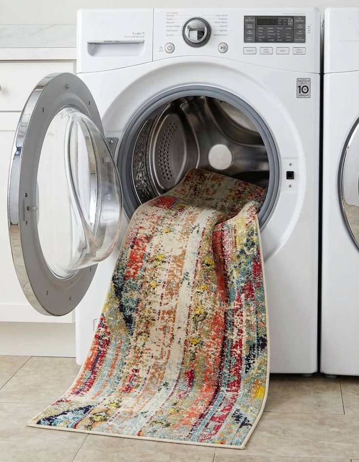 Detail image of 2' x 8'  Washable Santa Fe Runner Rug