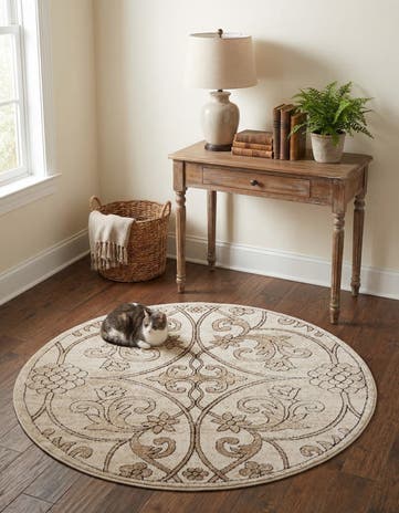 3' 3 x 3' 3 Nepal Round Rug