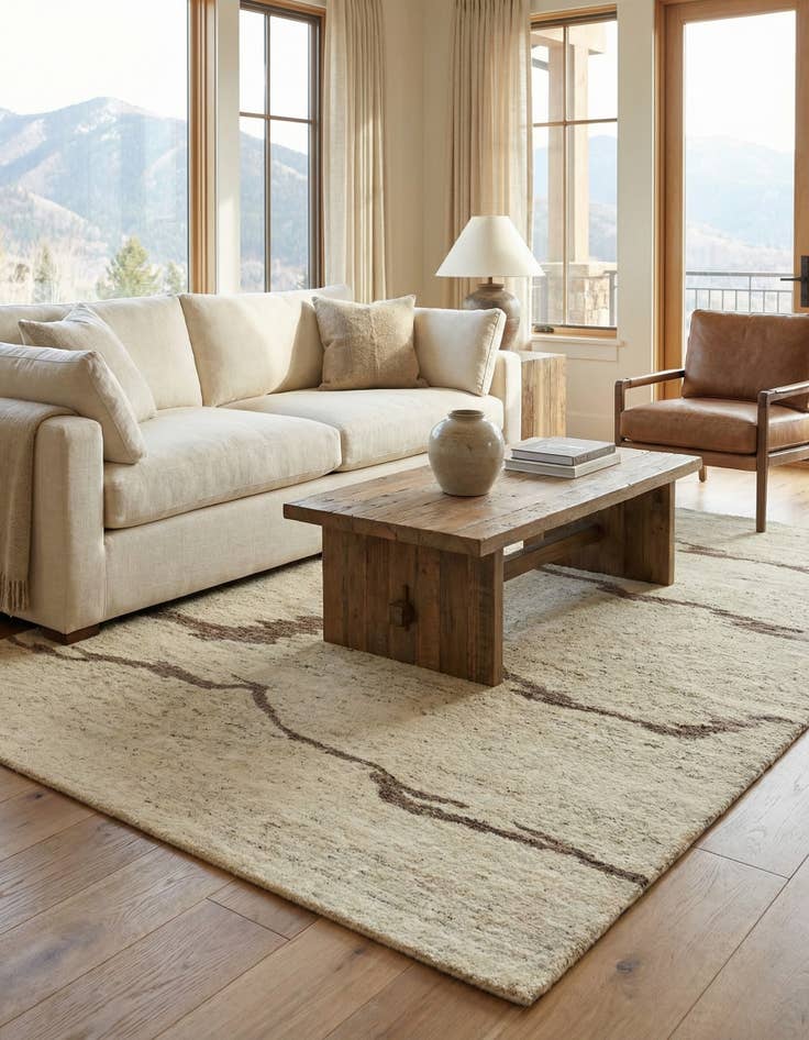 Detail image of 4' 1 x 6'  Hand Knotted Tibet Wool Rug