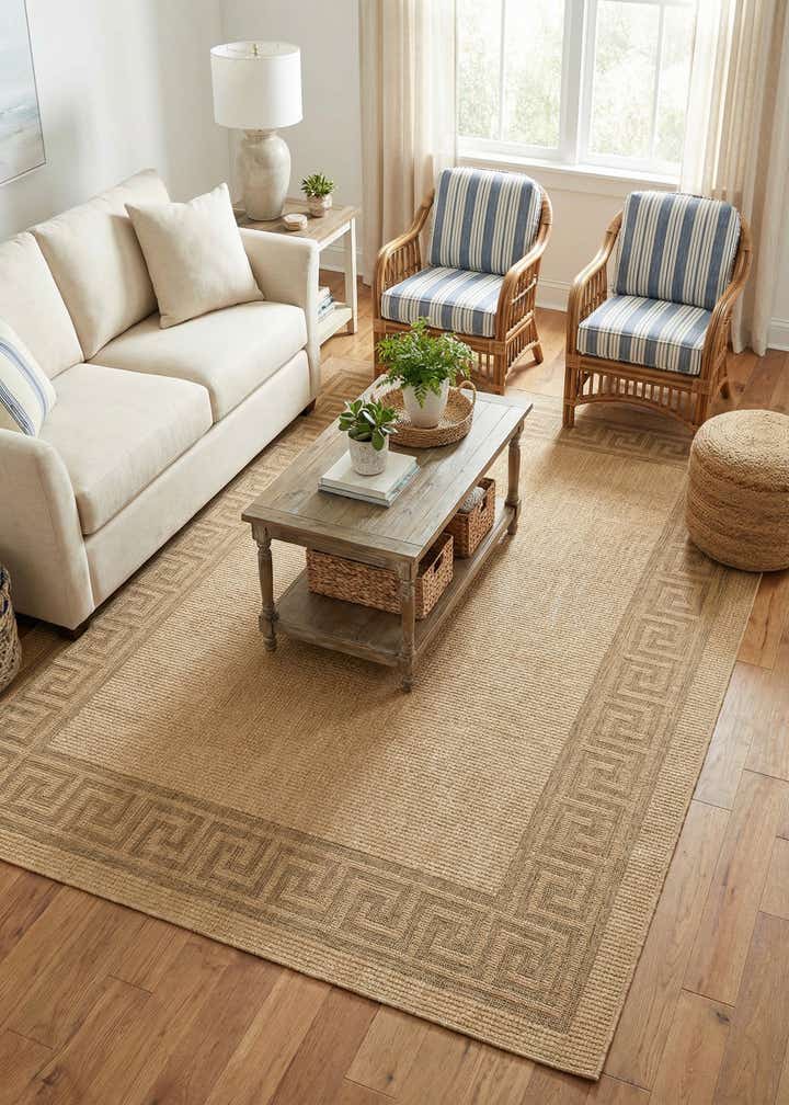8' x 11' 4 Easy-Clean Border Indoor / Outdoor Rug