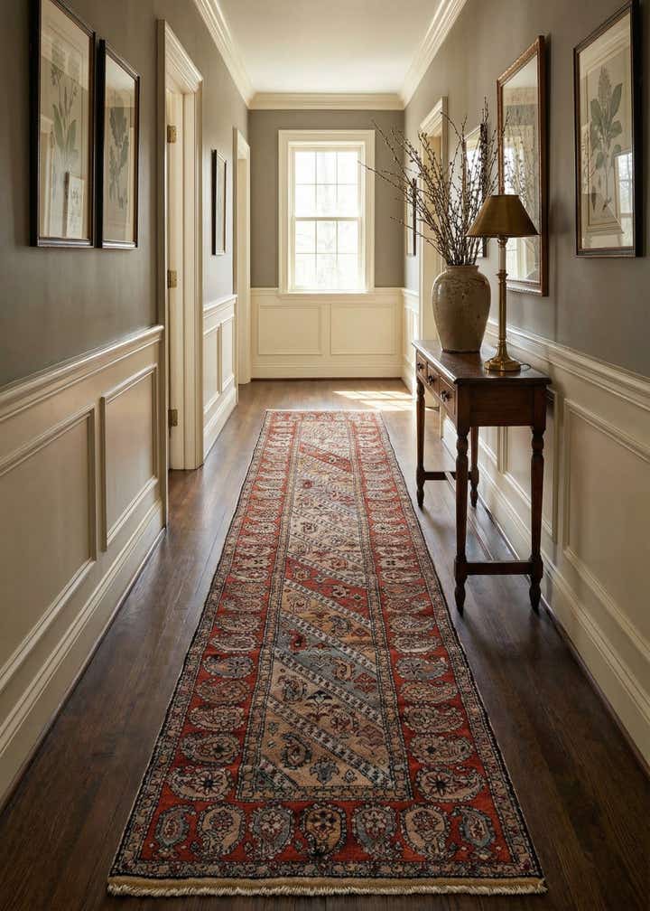 2' 6 x 10' 4 Hand Knotted Mood Oriental Wool Runner Rug