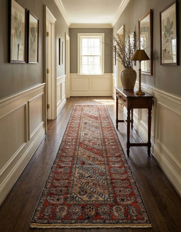 Detail image of 2' 6 x 10' 4 Hand Knotted Mood Oriental Wool Runner Rug