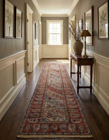 2' 6 x 10' 4 Hand Knotted Mood Oriental Wool Runner Rug