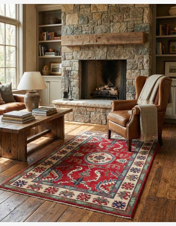 4' x 6' 1 Hand Knotted Kazak Rug