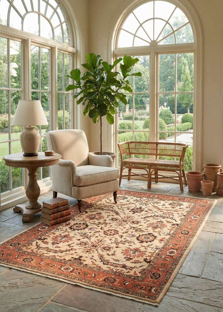 5' 7 x 8' Hand Knotted Ariana Ziegler Oriental Rug