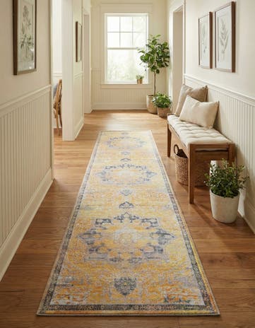 2' 7 x 12' Washable Renaissance Runner Rug