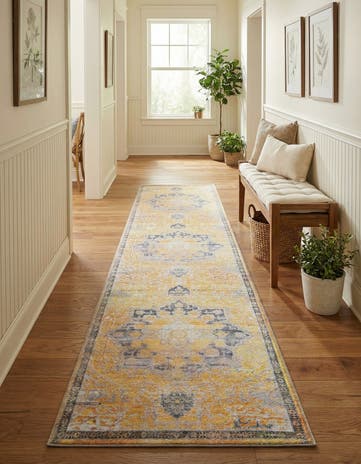 2' 7 x 12' Washable Renaissance Runner Rug