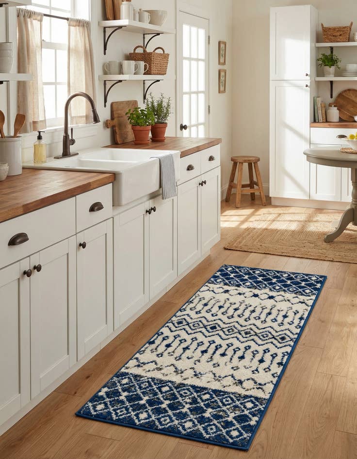 Detail image of  2' x 5' Moroccan Trellis Runner Rug