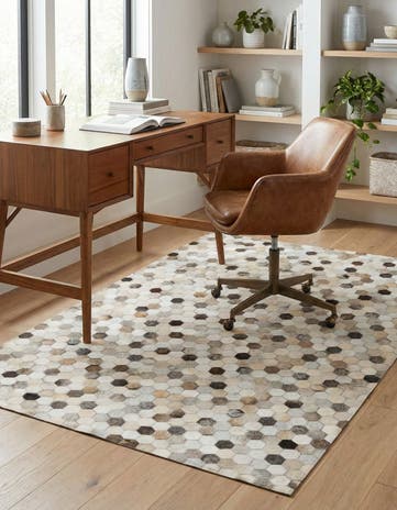 4' x 5' 11 Cowhide Stocks Rug