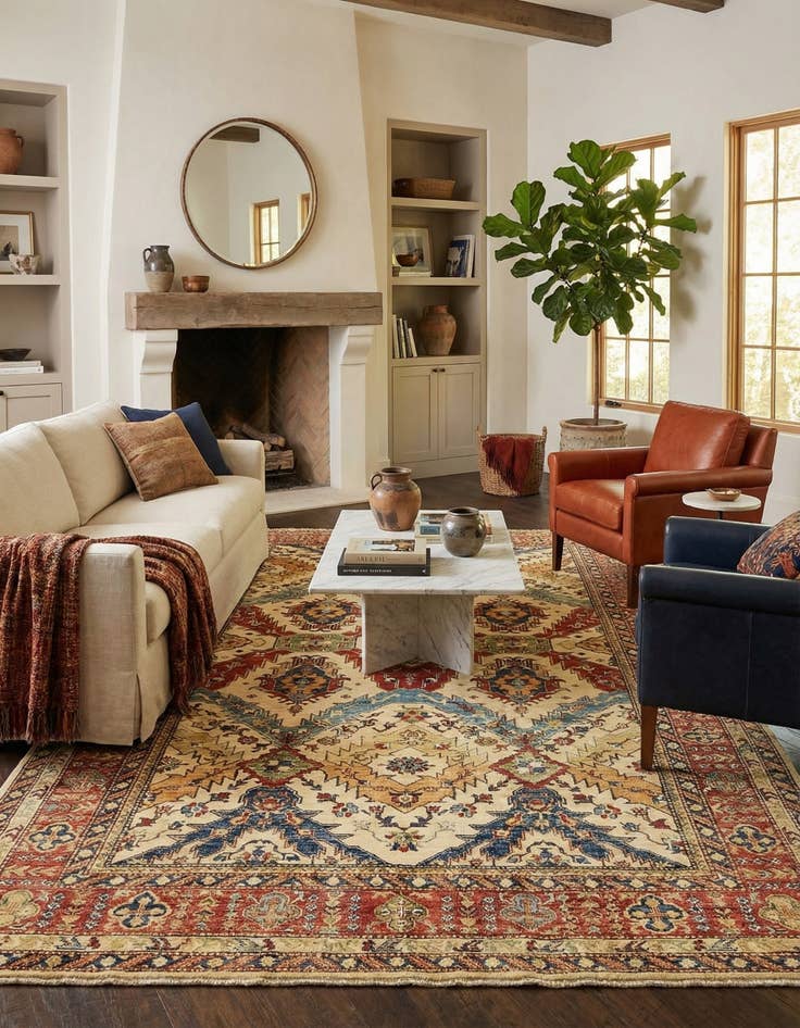 Detail image of 6' 8 x 10' 4  Hand Knotted Kazak Oriental Rug