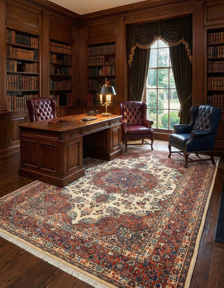 Detail image of 6' 6 x 9' 9 Tabriz Wool Rug