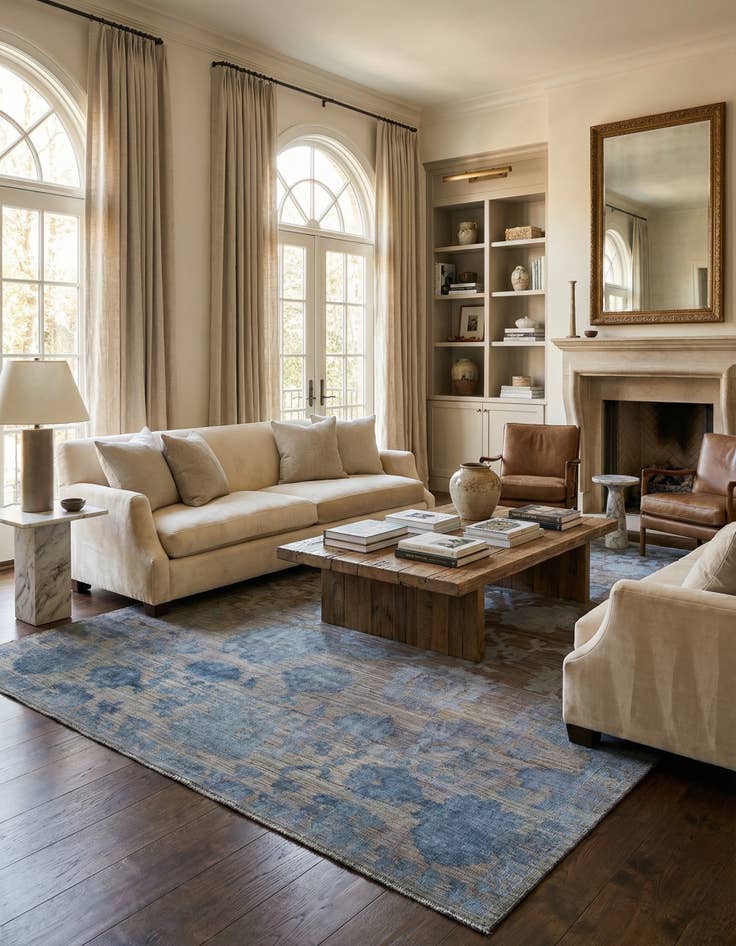 Detail image of 10' 3 x 14' 4 Hand Knotted Oushak Wool Rug