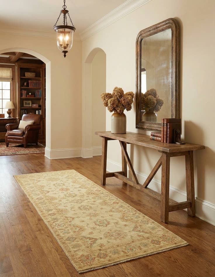 Detail image of 2' 6 x 6' 9  Hand Knotted Peshawar Ziegler Runner Rug