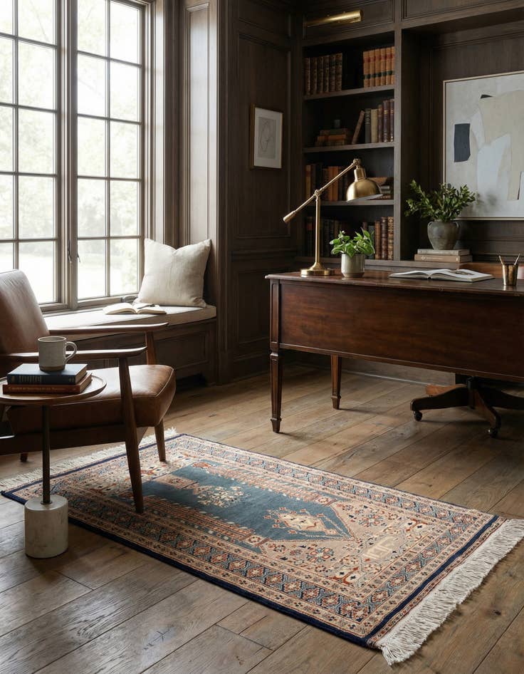 Detail image of 2' 8 x 4' 3  Hand Knotted Bokhara Wool Rug