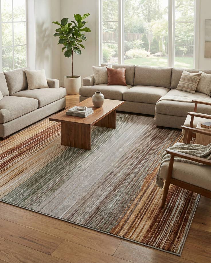 Detail image of 7' 10 x 10' Easy-Clean Modern Indoor / Outdoor Rug