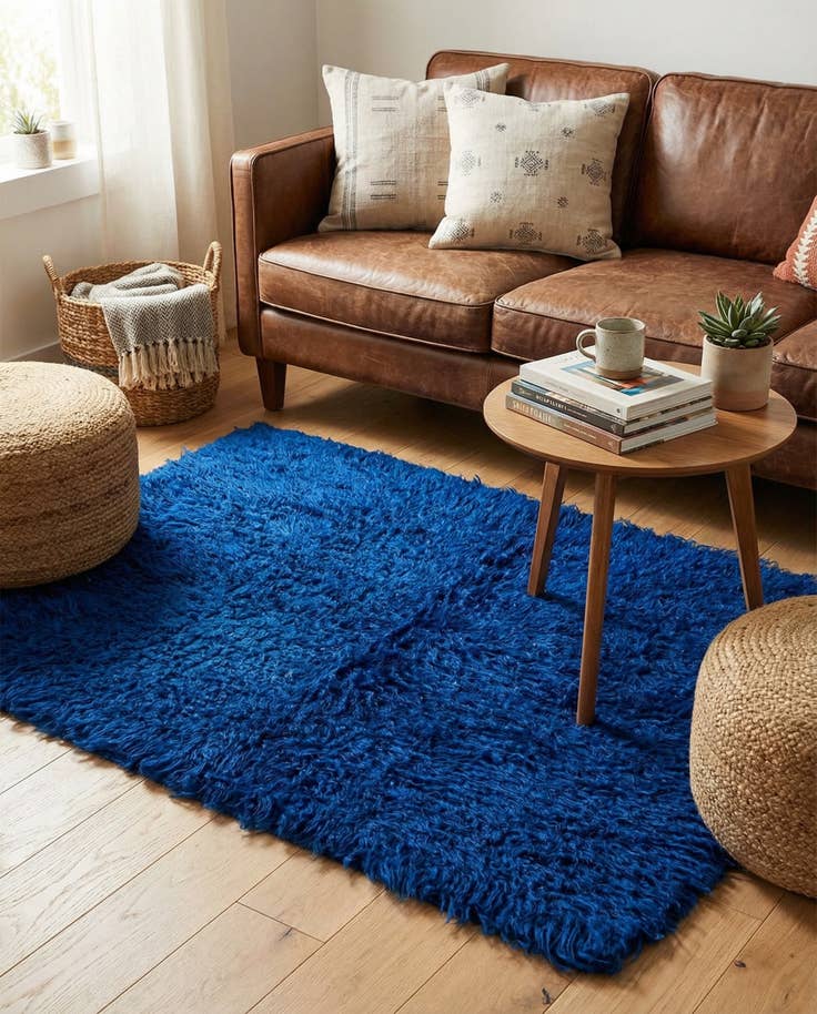 Detail image of 3' x 4' Hand Knotted Moroccan Wool Rug