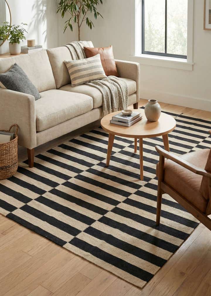 4' 2 x 6' Hand Woven Kilim Modern Wool Rug