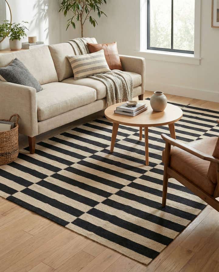 4' 2 x 6' Hand Woven Kilim Modern Wool Rug