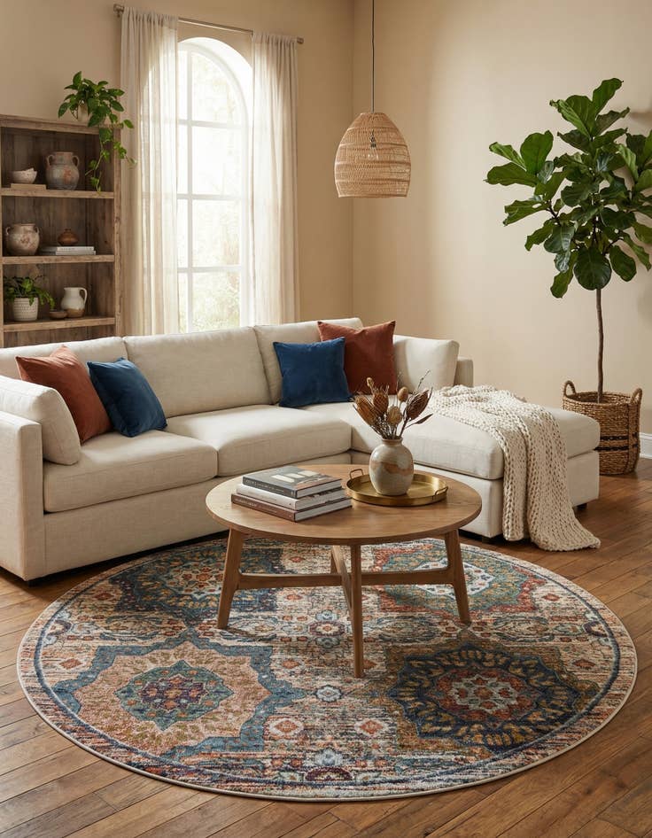 Detail image of 8' x 8' Isabella Round Rug