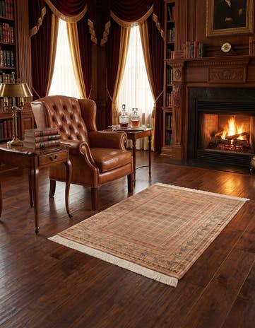 3' 3 x 4' 11 Ghom Silk Rug