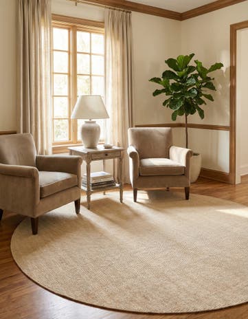 7' 10 x 7' 10 Hand Woven Jill Zarin English Manor Wool Round Rug