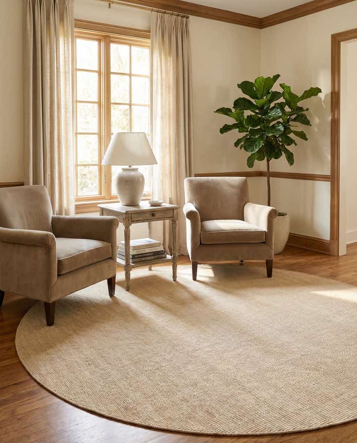 7' 10 x 7' 10 Hand Woven Jill Zarin English Manor Wool Round Rug