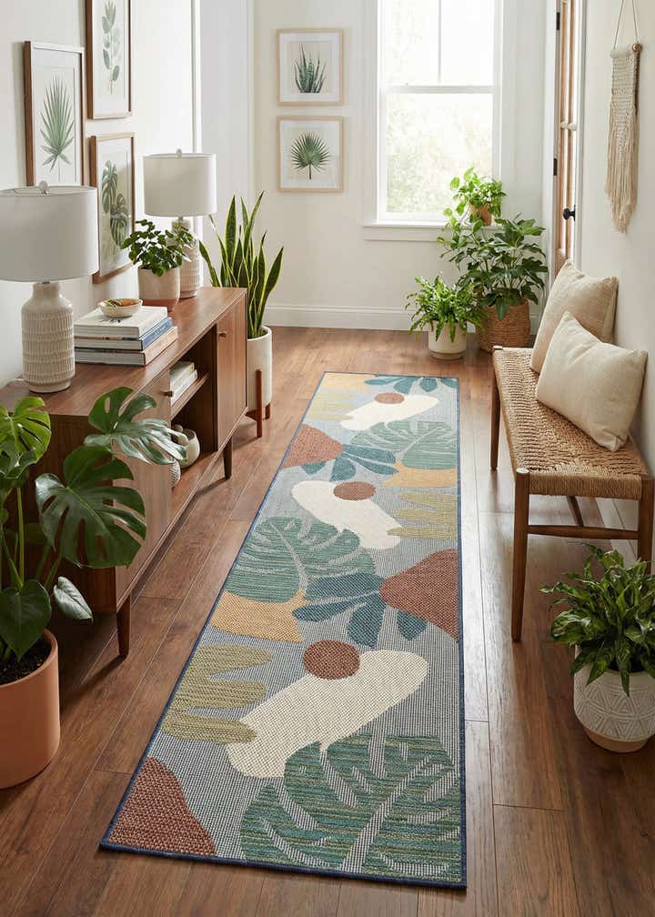 2' 7 x 12' Easy-Clean Baja Indoor / Outdoor Runner Rug