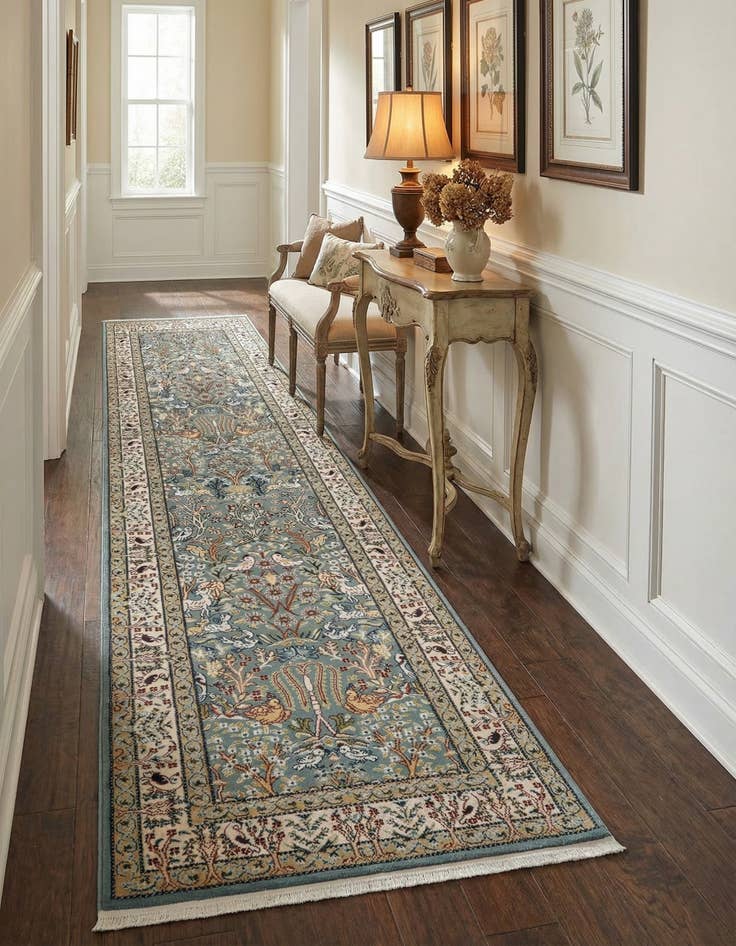 Detail image of 2' 7 x 9' Nain Design Runner Rug