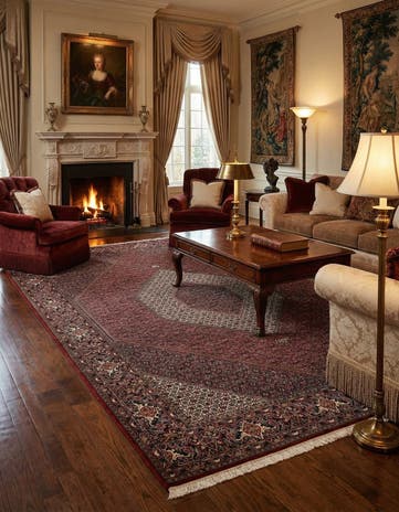 8' 2 x 11' 8 Bidjar With Silk Rug